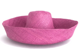 Raffia Curve Brim Hat Large Brim in Sweet Lilac Madagascan