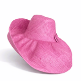 Raffia Curve Brim Hat Large Brim in Sweet Lilac Madagascan