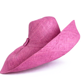 Raffia Curve Brim Hat Large Brim in Sweet Lilac Madagascan