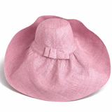 Raffia Curve Brim Hat Large Brim in Thistle Madagascan