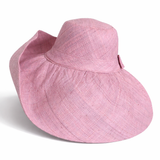 Raffia Curve Brim Hat Large Brim in Thistle Madagascan