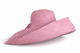 Raffia Curve Brim Hat Large Brim in Thistle Madagascan