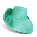 Raffia Curve Brim Hat Large Brim in Tiffany Blue Madagascan