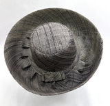 Raffia Curve Brim Hat Standard Brim in Anchor Grey Madagascan