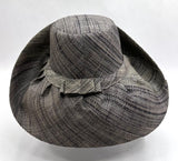 Raffia Curve Brim Hat Standard Brim in Anchor Grey Madagascan