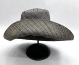 Raffia Curve Brim Hat Standard Brim in Anchor Grey Madagascan