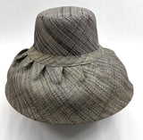 Raffia Curve Brim Hat Standard Brim in Anchor Grey Madagascan
