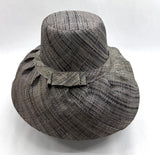 Raffia Curve Brim Hat Standard Brim in Anchor Grey Madagascan