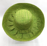 Raffia Curve Brim Hat Standard Brim in Apple Green Madagascan