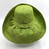 Raffia Curve Brim Hat Standard Brim in Apple Green Madagascan