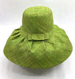 Raffia Curve Brim Hat Standard Brim in Apple Green Madagascan