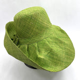 Raffia Curve Brim Hat Standard Brim in Apple Green Madagascan