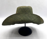 Raffia Curve Brim Hat Standard Brim in Avocado Madagascan