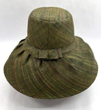 Raffia Curve Brim Hat Standard Brim in Avocado Madagascan