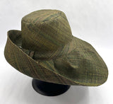 Raffia Curve Brim Hat Standard Brim in Avocado Madagascan