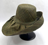 Raffia Curve Brim Hat Standard Brim in Avocado Madagascan