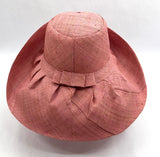 Raffia Curve Brim Hat Standard Brim in Baby Pink Madagascan