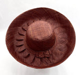 Raffia Curve Brim Hat Standard Brim in Brown Madagascan