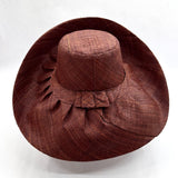 Raffia Curve Brim Hat Standard Brim in Brown Madagascan