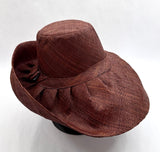 Raffia Curve Brim Hat Standard Brim in Brown Madagascan