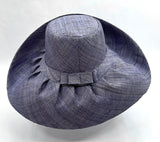 Raffia Curve Brim Hat Standard Brim in Cornflower Madagascan