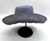 Raffia Curve Brim Hat Standard Brim in Cornflower Madagascan