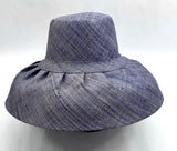 Raffia Curve Brim Hat Standard Brim in Cornflower Madagascan