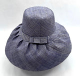 Raffia Curve Brim Hat Standard Brim in Cornflower Madagascan