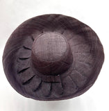 Raffia Curve Brim Hat Standard Brim in Dark Chocolate Madagascan