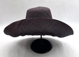 Raffia Curve Brim Hat Standard Brim in Dark Chocolate Madagascan