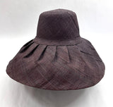 Raffia Curve Brim Hat Standard Brim in Dark Chocolate Madagascan