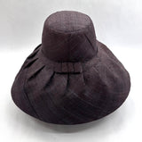 Raffia Curve Brim Hat Standard Brim in Dark Chocolate Madagascan