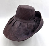 Raffia Curve Brim Hat Standard Brim in Dark Chocolate Madagascan