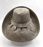Raffia Curve Brim Hat Standard Brim in Dove Grey Madagascan