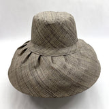 Raffia Curve Brim Hat Standard Brim in Dove Grey Madagascan