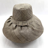 Raffia Curve Brim Hat Standard Brim in Dove Grey Madagascan