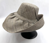 Raffia Curve Brim Hat Standard Brim in Dove Grey Madagascan
