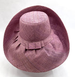 Raffia Curve Brim Hat Standard Brim in Lavender Madagascan