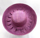 Raffia Curve Brim Hat Standard Brim in Mauve Madagascan