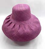 Raffia Curve Brim Hat Standard Brim in Mauve Madagascan