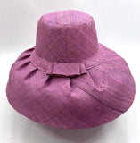 Raffia Curve Brim Hat Standard Brim in Mauve Madagascan