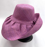 Raffia Curve Brim Hat Standard Brim in Mauve Madagascan