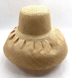 Raffia Curve Brim Hat Standard Brim in Natural Madagascan