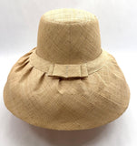 Raffia Curve Brim Hat Standard Brim in Natural Madagascan