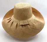 Raffia Curve Brim Hat Standard Brim in Natural Madagascan