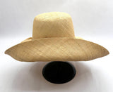 Raffia Curve Brim Hat Standard Brim in Natural Madagascan