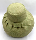 Raffia Curve Brim Hat Standard Brim in Pale Green Madagascan