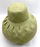 Raffia Curve Brim Hat Standard Brim in Pale Green Madagascan