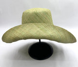 Raffia Curve Brim Hat Standard Brim in Pale Green Madagascan