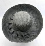 Raffia Curve Brim Hat Standard Brim in Pewter Grey Madagascan